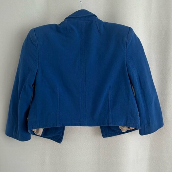 Cropped blazer 3/4 sleeves, size XS , royal blue 💙 - Picture 7 of 11